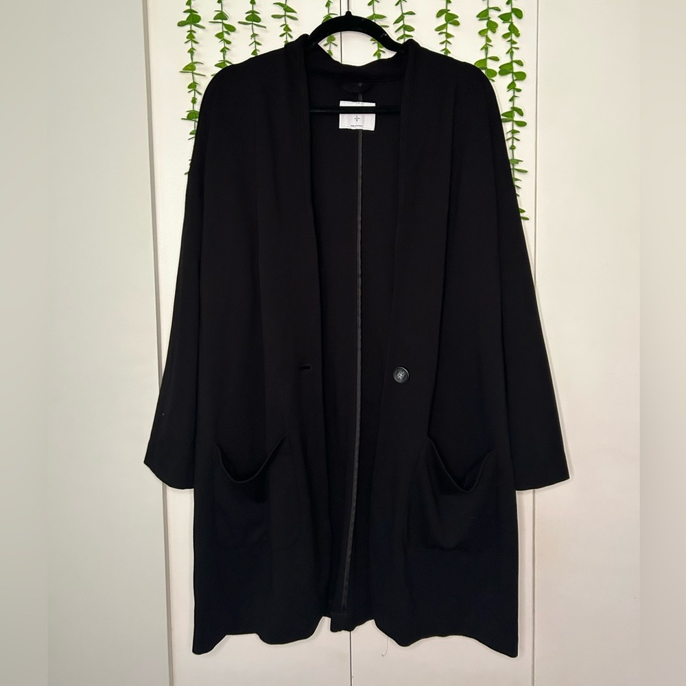 Old Navy Black Cocoon Oversized Jacket - Size: Large - Picture 2 of 10